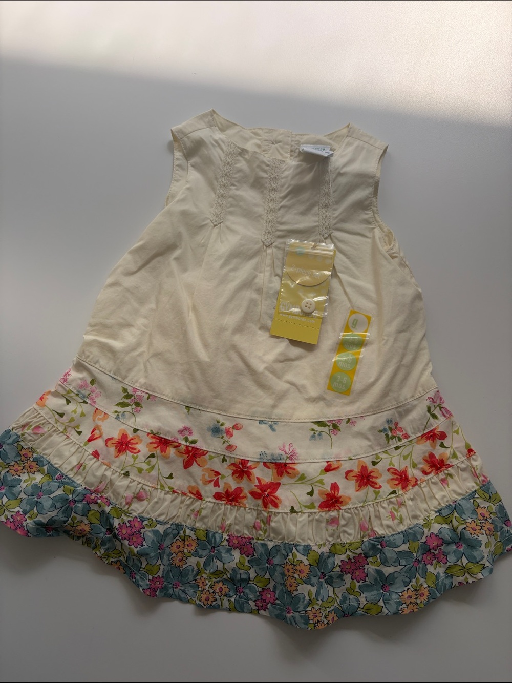 NWT Vintage Gymboree Floral Fields Dress Bloomers Set 3-6M Cottagecore Easter